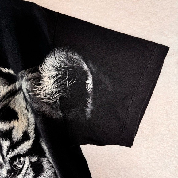 Rock Chang black t shirt double sided tiger print large - Picture 11 of 13